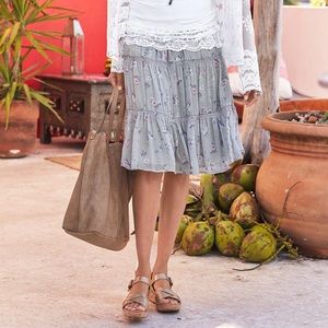 Floral Tiered Skirt Size Small